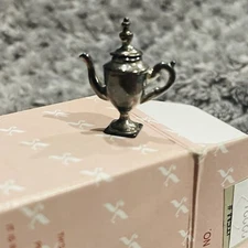 VTG  Quality Falcon Miniature Dollhouse Silver Tone Tea  Coffee Pot NOS