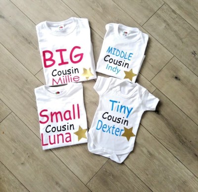 t-shirts big little tiny babygrow tops 