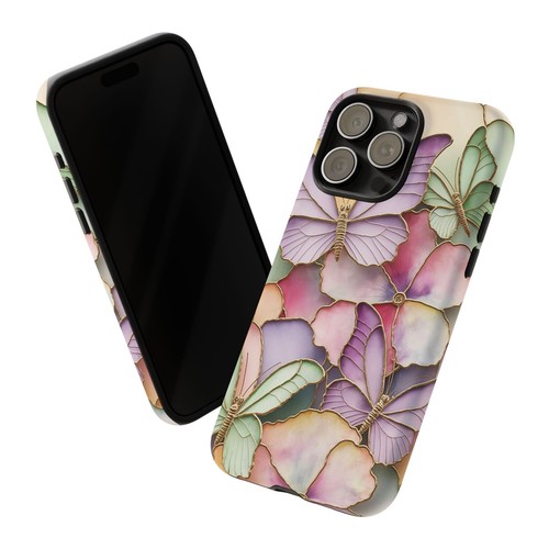 Pastel Butterfly Phone Case, Spring Floral Phone Cover, 3D Design | X72 - 第 56/272 張圖片