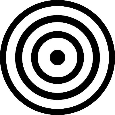 VISX Bullseye Toilet Aiming Target Decal – Diecut Vinyl Sticker, Set Of 2, Car Window Or Wall - View #2
