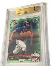 Ronald Acuna Rookie RC 2017 Bowman Topps Holiday Ugly Sweater Green BGS 9.5 GEM