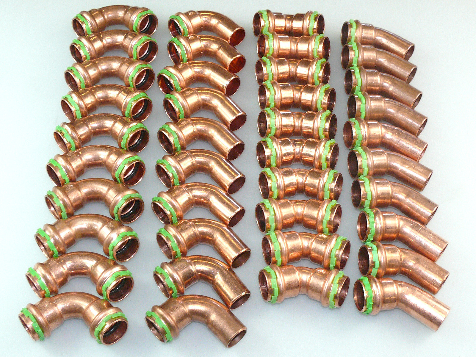 40x SEPPELFRICKE SUDO PRESS BOGEN 18 MM x 90° + 45° SET PRESSFITTING