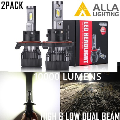 Alla Lighting 10000lm H13 LED High Low Dual Beam Headlight Light Bulb Lamp,White