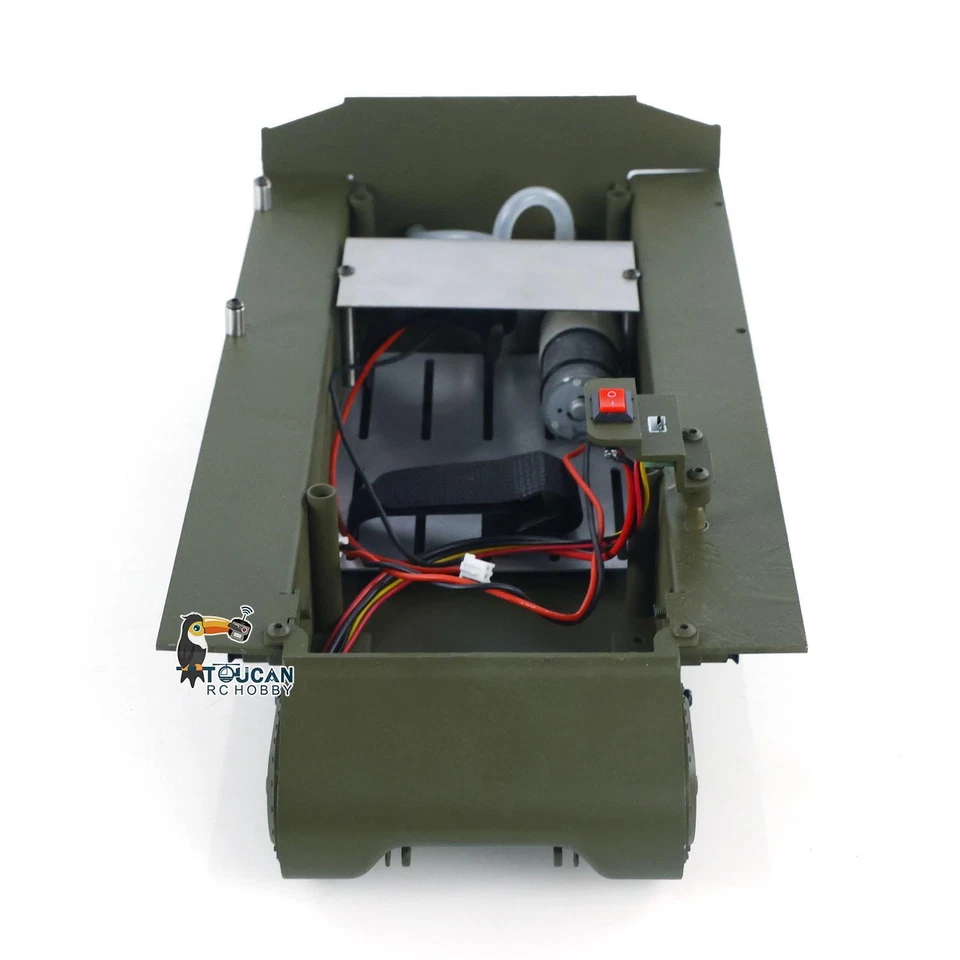 Metal Chassis w Metal Smoke Unit for Henglong 1:16 RC Tank 3898 USA M4A3 Sherman - Image 3 of 4