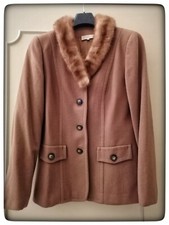 Giacca donna Vintage collo visone, non staccabile.  lana-poliammide - kashmir. 
