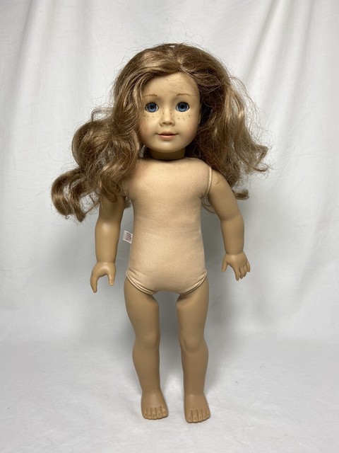 american girl doll with brown hair and blue eyes