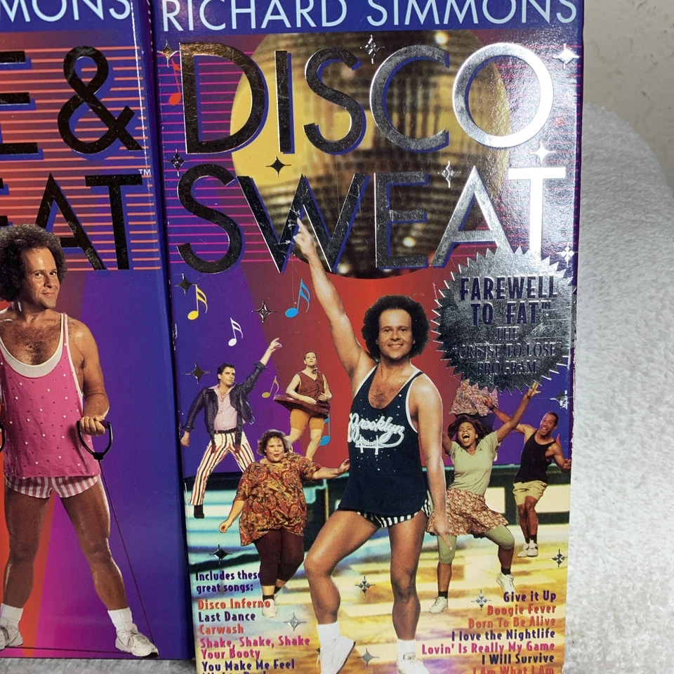 Richard Simmons Workout Video Tone & Sweat & Disco Sweat (1994) + Cassette Rare - Image 4 of 4