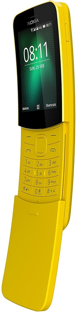Nokia 8110 4G イエロー 海外sim使用可 Nokia 8110 4G 512MB RAM 4GB ROM 2.0MP GPS Original WIFI