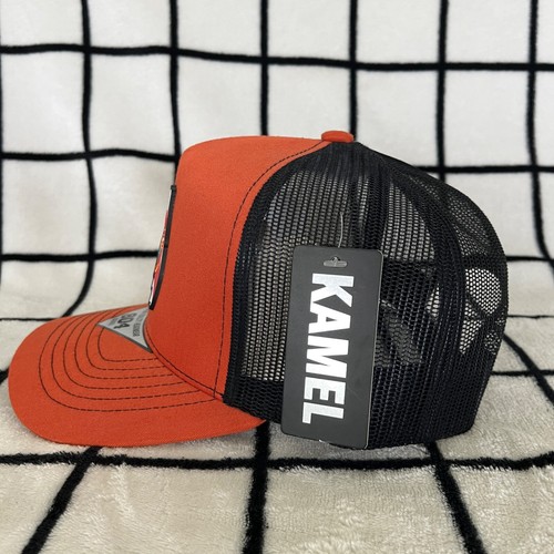 State of Florida Logo Snapback Trucker Hat - Org/Blk - 804 Kamel - Brand New - Picture 2 of 5