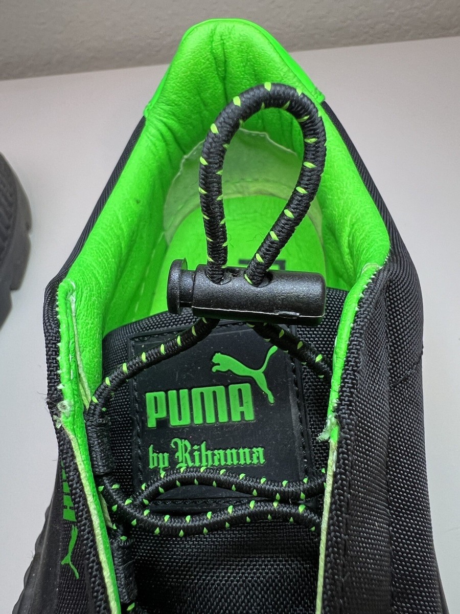 PUMA x FENTY By Rihanna Black Green Gum Platform Creepers Women's