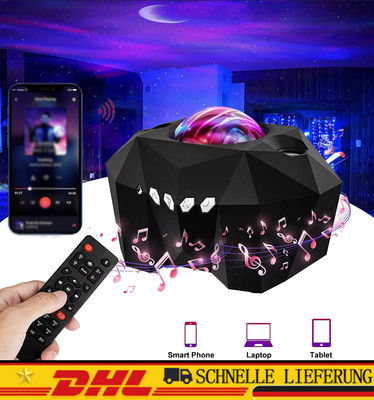 Bluetooth LED Sternenhimmel Lampe Projektor Galaxy Musik Starry Stern Nachtlicht