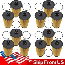 Engine Oil Filter, Qty 12, For Ford F-350 Super Duty 03-2007 6.0L 08-2010 6.4L