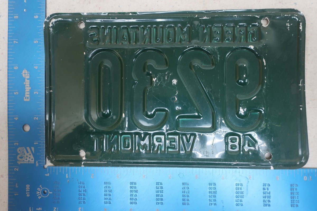 Vermont License Plate Tag 1948 48 9230 | eBay