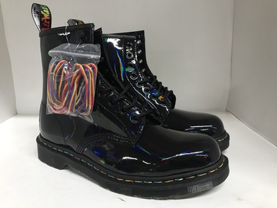dr martens holographic black