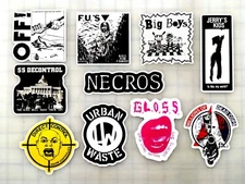 Punk Vinyl Sticker Lot (10 Stickers) Set 14