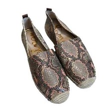 Sam Edelman Khloe Snake-Effect Leather Espadrilles Size 7
