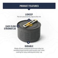 Sea to Summit Frontier Ultralight Camping Cooking Pot, 2 Liter