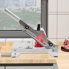 Stainless Steel Manual Meat Slicer Slicing Machine Frozen Meat Beef Bones Cutter
