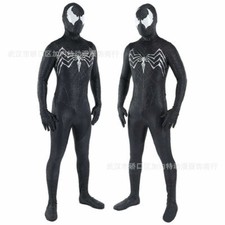 Black Venom Spider-Man Jumpsuit Spiderman Bodysuit Cosplay Costume Adult/Kids US