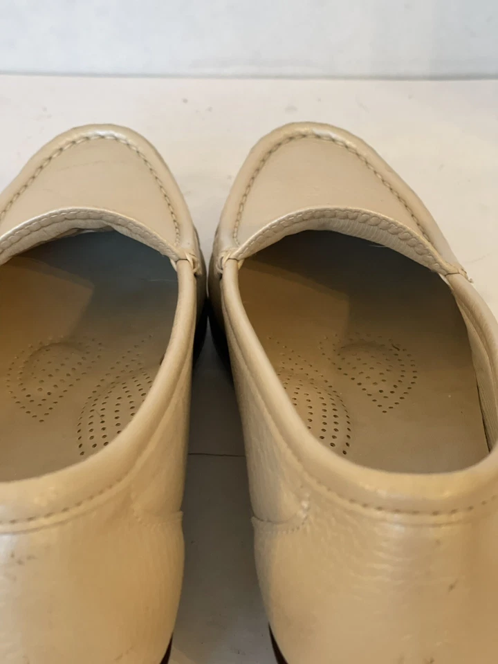 SAS Tripad Pearl Bone Leather Moc Toe Slip On Comfort Loafers Size 8 S (A+) - Image 3 of 4