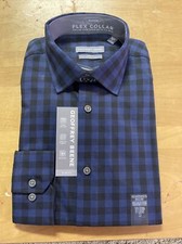 NWT Arrow Men  s Long Sleeve Dress Shirt Size Medium 15-15 1/2 Slim Fit