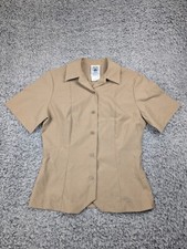 USMC Khaki Shirt Adult 8R Brown Short Sleeve US Marine Service Dress Military