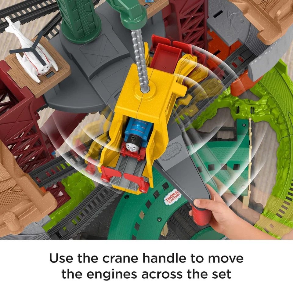 Thomas & Friends Juego de Pistas de Juguete Multinivel, Trenes y Grúas Super Torre con Tho Foto 3 de 4