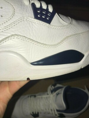Size 17 Jordan 4 Retro Columbia White/Legend Blue-Midnight