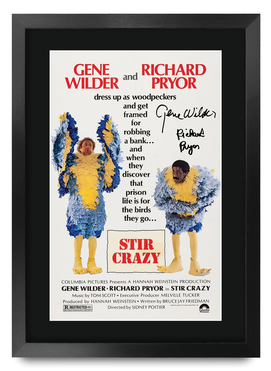 Stir Crazy Movie Film Poster Cast Signed Printed Autograph A3