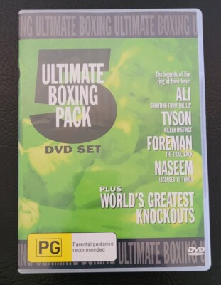 ULTIMATE BOXING PACK 5-DVD Ali Tyson Foreman Naseem Greatest Knockouts PAL/R.ALL