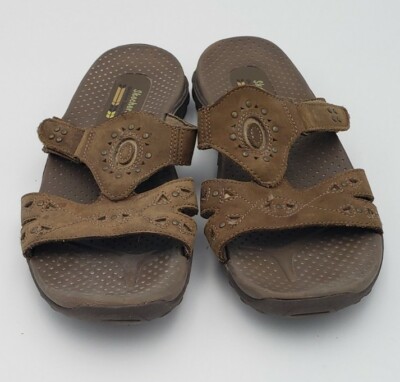 Skechers Women's Size 10 Reggae Trench Town Brown Slide Sandal