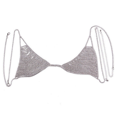 BH Kette für Damen Bikini Sexy Körper Halskette Luxus Schmuck Kristall Strass - Bild 10 von 11