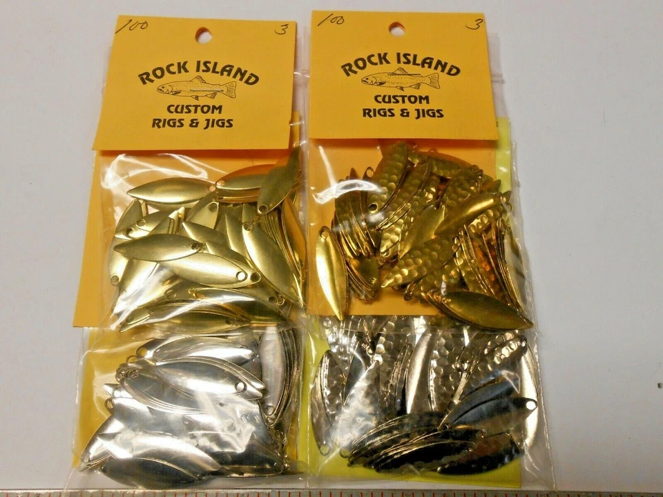 ROCK ISLAND SPORTS Willow Leaf Spinner Blades # 3 100 ct