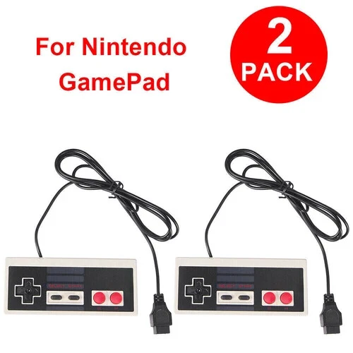 2Pcs For Nintendo NES Mini Classic Edition Console Game Wired Controller Remote - Image 3 of 4