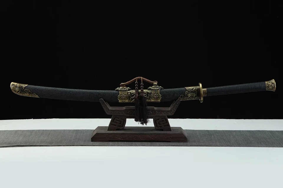 60" Extended Chinese Kung Fu Manganese Steel Miao Dao 苗刀 Sharp Kylin Sword - Image 4 of 4