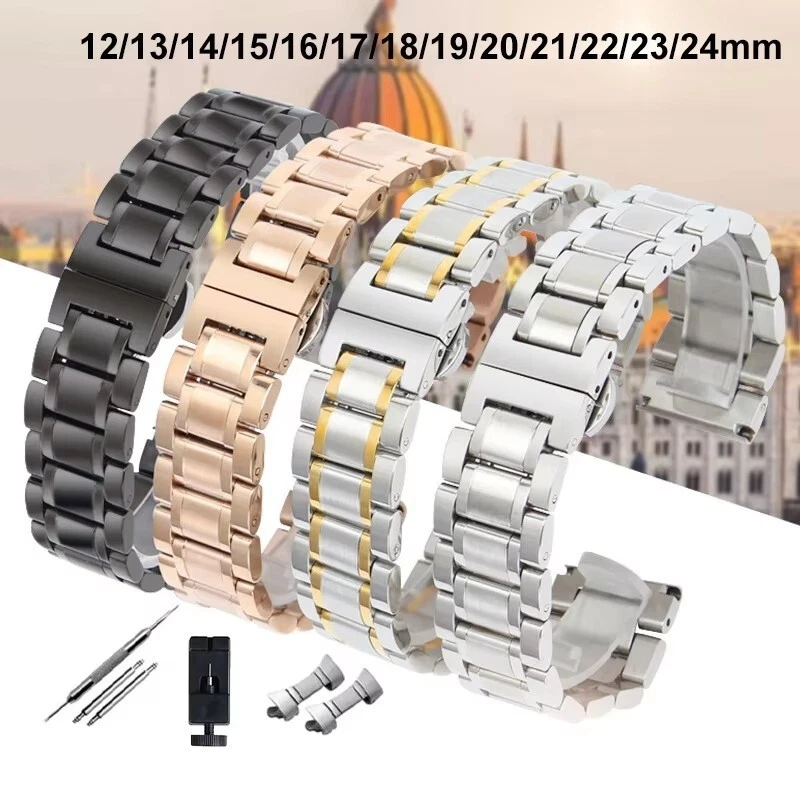Watch Strap 22mm Stainless Steel - Quick Release (Gold