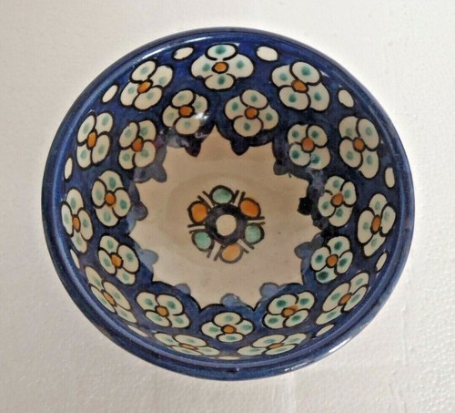 TRADITIONAL HAND PAINTED CERAMIC SMALL BOWL * FES POTTERY - Picture 16 of 21