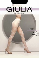 Giulia Twist Model 2 fancy elegant woman's tights with geometric pattern 40 Den
