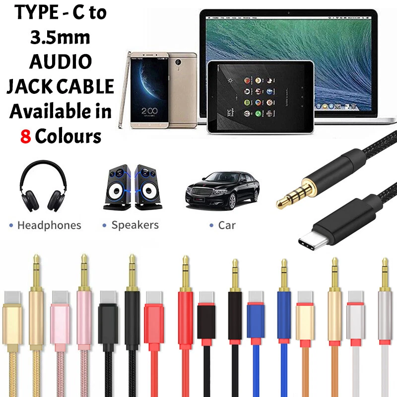 TYPE C USB To 3.5mm AUX Male AUDIO JACK Adapter Connector Plug Cable For SONY XP