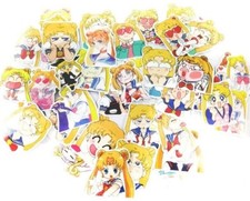 SAILOR MOON Anime Decal Stickers Random Assorted Lot Of 40 Pieces GREAT SET 