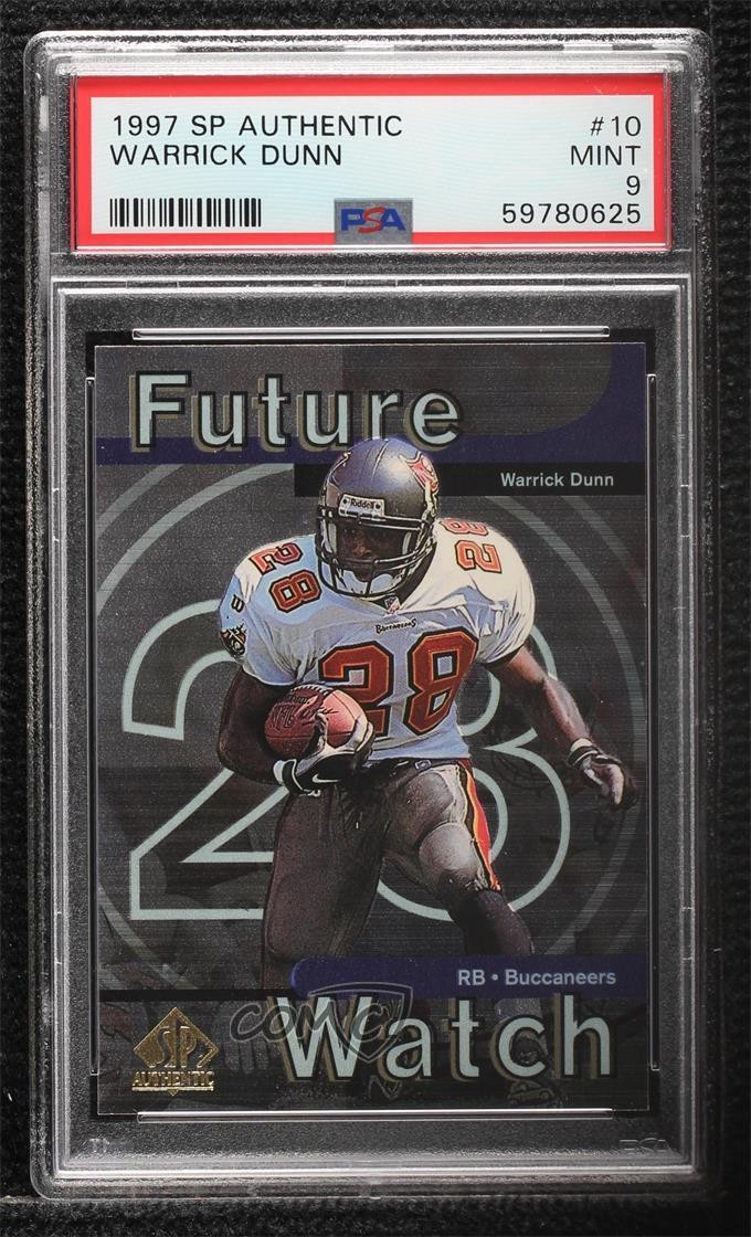 1997 SP Authentic Future Watch Warrick Dunn #10 PSA 9 MINT Rookie RC
