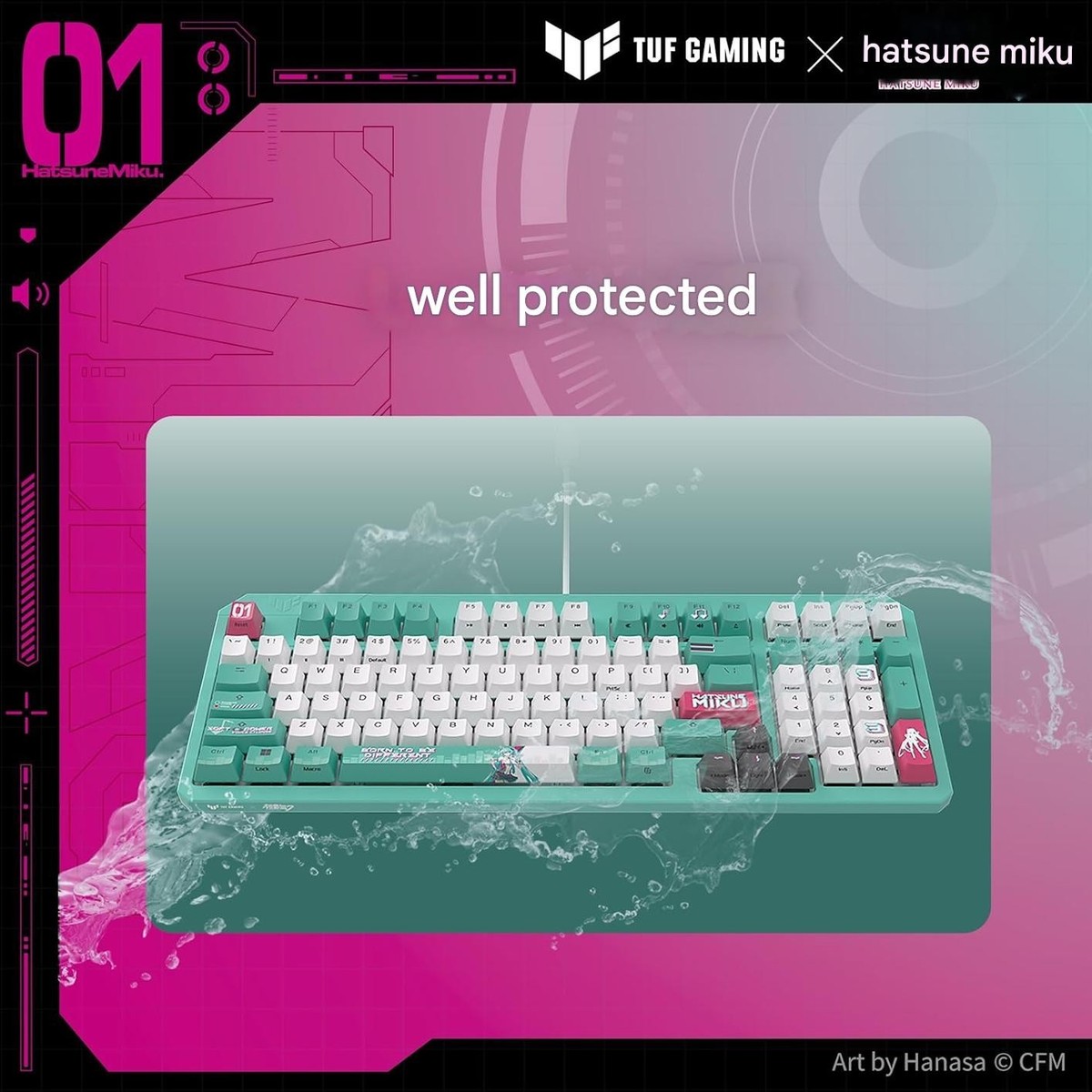 ASUS TUF Gaming K3 Gen II Hatsune Miku Edition RGB Mechanical