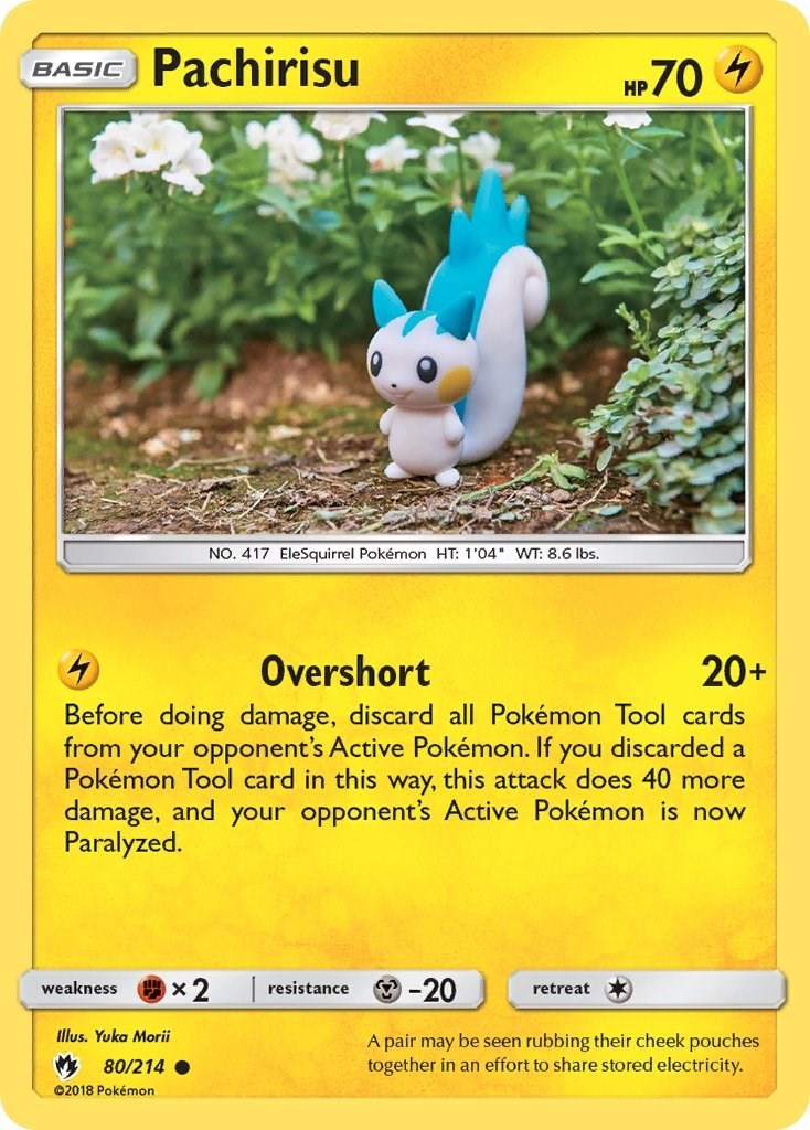 Pachirisu 80/214 Common Yuka Morii SM - Lost Thunder Pokémon Card