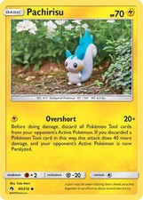 Pachirisu 80/214 Common Yuka Morii SM - Lost Thunder Pokémon Card
