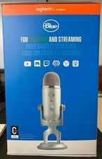 Microphone USB Logitech pour créateurs bleu Yeti Premium multi-motifs (argent)