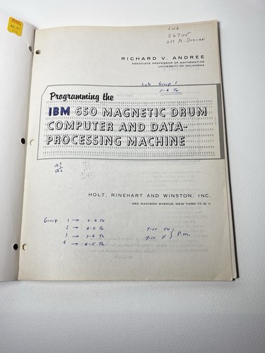 Programming The IBM 650 Magnetic Drum Computer Richard V Andree 1958 in VGUC! - Imagen 4 de 24