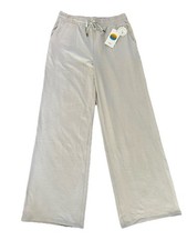 118 Vuori Women's Halo Essential Wideleg Pant -Ecru Heather-Medium- New Tag