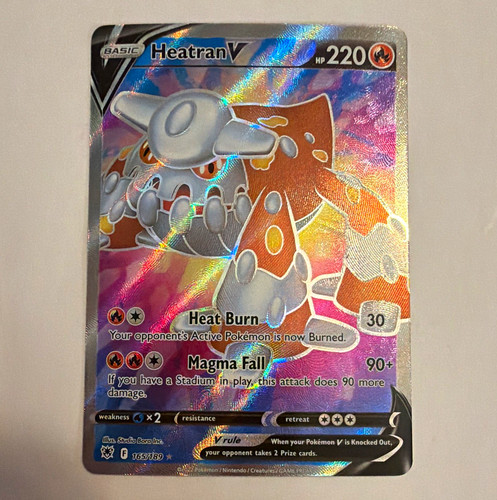 Heatran V 165/189 Astral Radiance UR Full Art Holo ENG 220 HP
