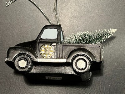 Boston Bruins Featured Ornament Vintage Truck With Christmas Tree