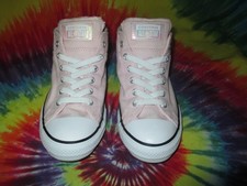 CONVERSE ALL STAR SHOE CHUCK TAYLOR SHINY PINK WHITE LOW TOP-KIDS 5-WOMEN US 6.5